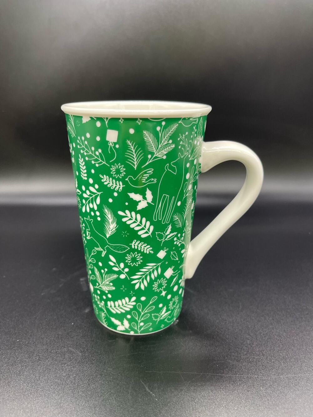 Starbucks 2019 Tall Coffee Mug Plants Ferns and Animals Wildlife 16 oz